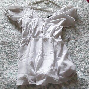 Women's TRIXXI Size Medium White Lined Skort Dress w/Neck Tie
